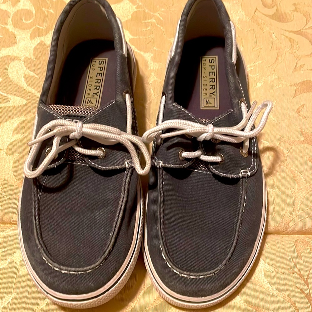 Boys Sperry Top Sider/Boat Shoes, Navy, Size 3